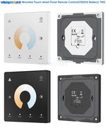 contrôleur rf 2.4g led wall mounted touch panel zone rgb cct dimming veromount