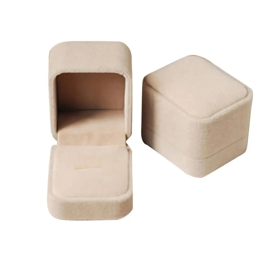 boîtes bijoux velours classique portable organisateur colliers bagues boucles d'oreille assortiment couleurs différentes