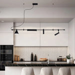 Suspension lumineuse moderne noir mat câble suspendu ampoules 115cm 150cm 180cm