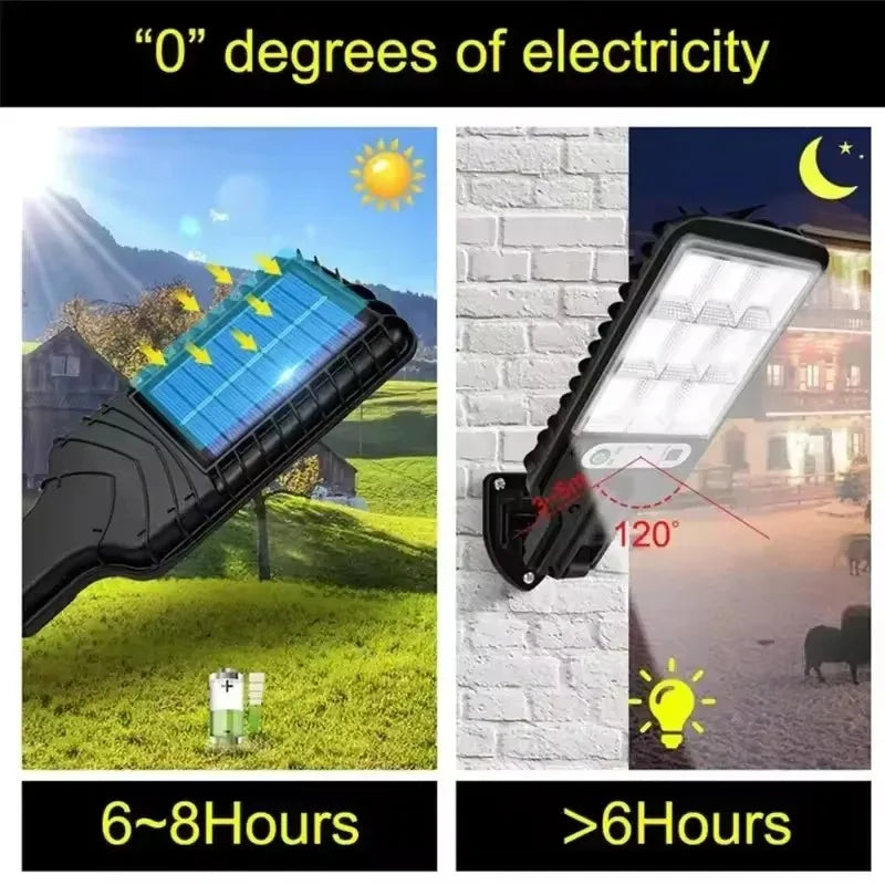 lampe solaire murale led rechargeable noir blanc moderne détecteur mouvement contrôle distance