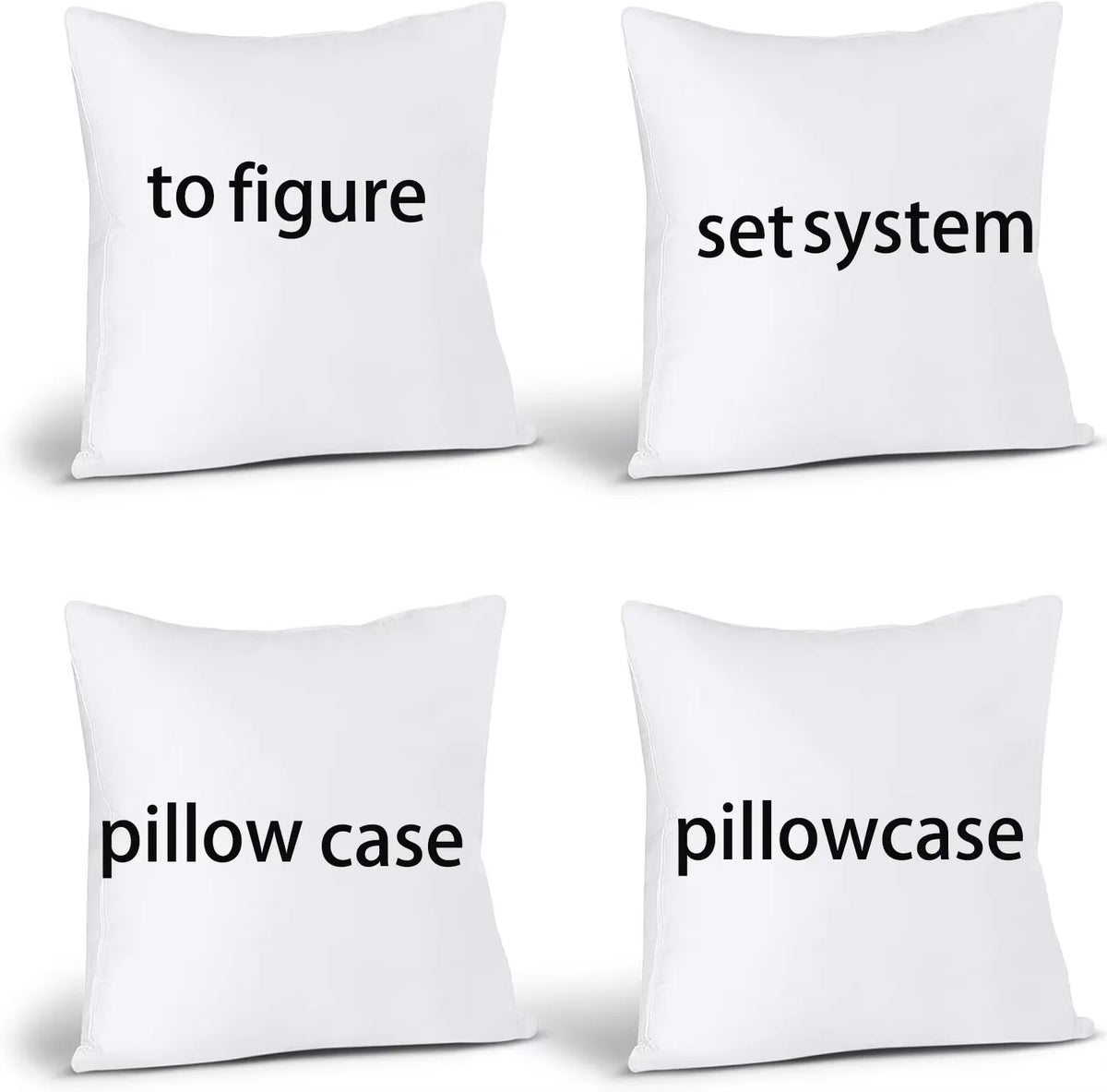 taies d'oreiller blancs sans motif moderne lit amovibles lavables polyester coton pp différentes tailles