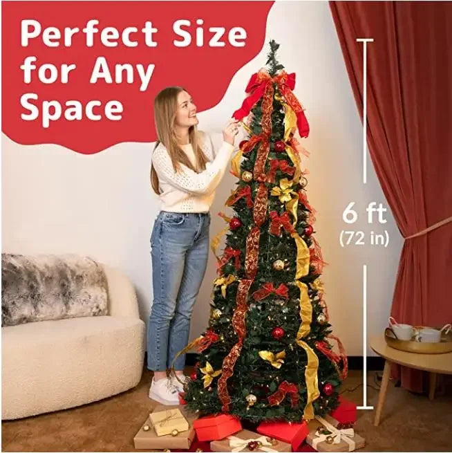 Sapin de Noël pop-up en cours d'installation facile