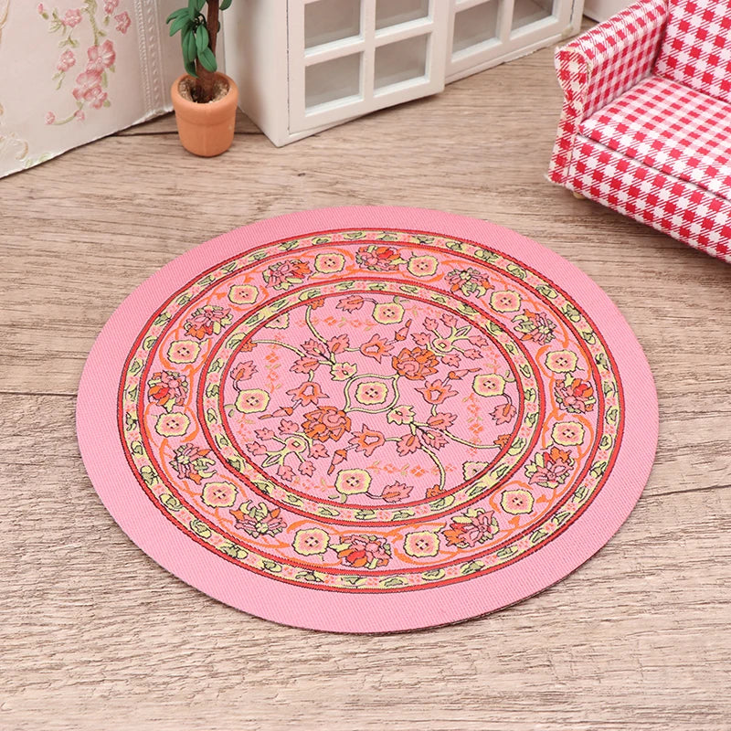 tapis ornements floraux motifs géométriques classique ethnique bleu rose vert rouge marron