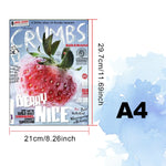 impression photo HD toile mural affiche graphique moderne motifs culinaires fruits légumes A2 A3