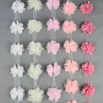 guirlande fleurs artificielles tissu polyester blanc rose bleu vert rouge noir modernes