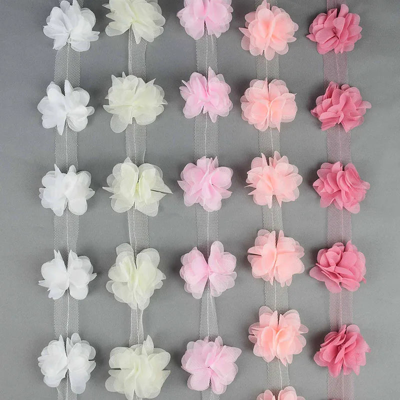 guirlande fleurs artificielles tissu polyester blanc rose bleu vert rouge noir modernes