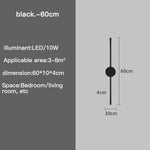 appliques murales modernes led noir minimaliste éclairage chambre salon entrée étude cuisine