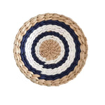 assiette décorative ethnique boho chic motif zigzag couleur naturelle mur cuisine salon maison rustique