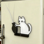 décoration réfrigérateur aimant chat dessin animé vase blanc cartoon