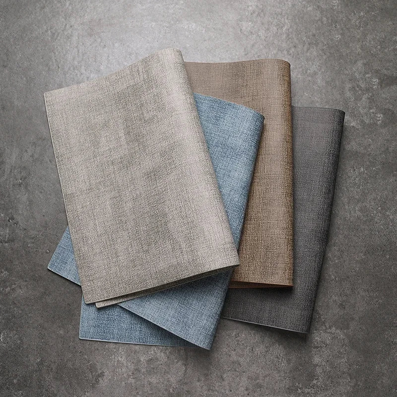 serviettes table rectangulaires toile lin gris bleu marron modernes imperméables