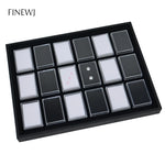boîte rangement bijoux noir moderne cadenas boîtes transparentes.storage organizer jumbo sizegems