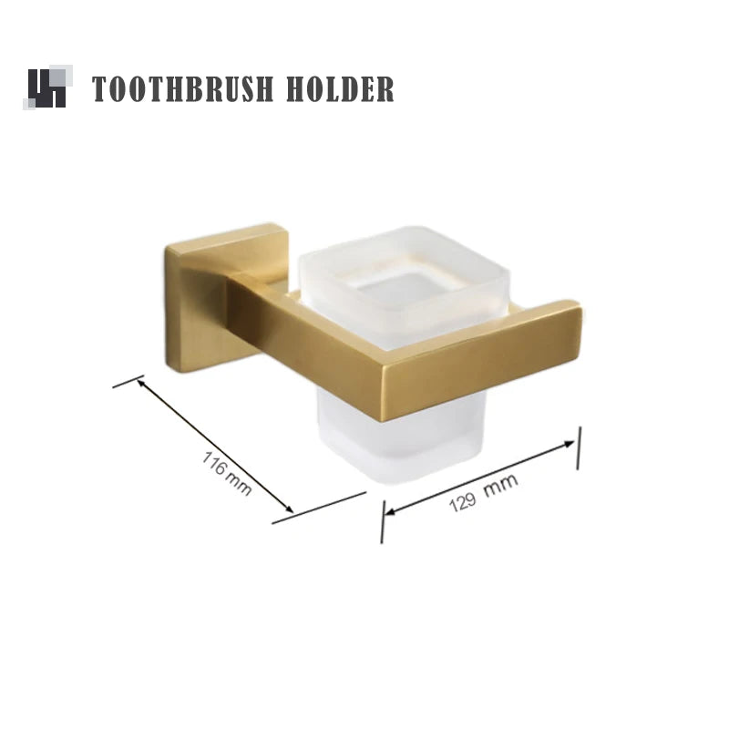 accessoires salle bain doré moderne porte serviettes support papier toilette porte savon vis montage