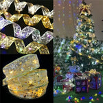 ruban lumineux or blanc multicolore étoiles motifs floraux décoratif festif 10m 5m 2m 100led