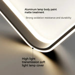 lampe led moderne rectangulaire blanc éclairage quotidien télécommande 40cm 50cm 90cm chambre salon
