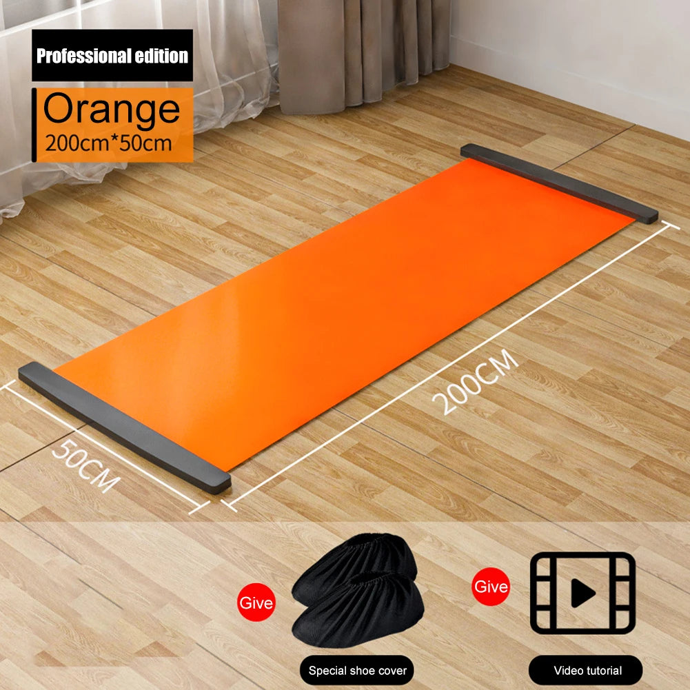 tapis sol orange noir moderne 180cm 200cm pvc épais 1,5mm adhésif fitness yoga pilates