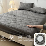 protège matelas imperméable quilté motif géométrique taies d'oreiller lit simple double