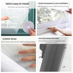filet anti moustiques blanc moderne maille fine transparent adhésif inclusion règle mesure