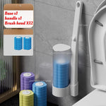 brosse toilette jetable bleu violet moderne rangement salle bain hygiène nettoyage durable chambre