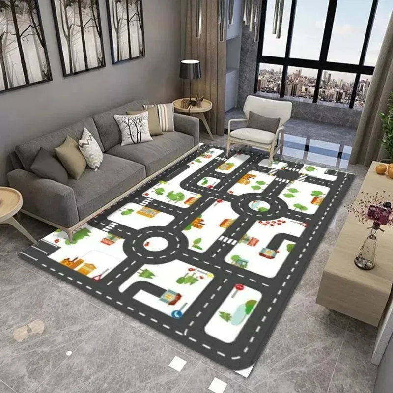 tapis moderne fleuri polypropylène antidérapant extérieur intérieur salon chambre enfants adultes