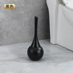 brosse wc or texture martelée base rangement embout flexible grip moderne