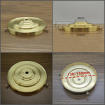 socle lampe doré lisse opaque classique fixations brasure laiton haute qualité
