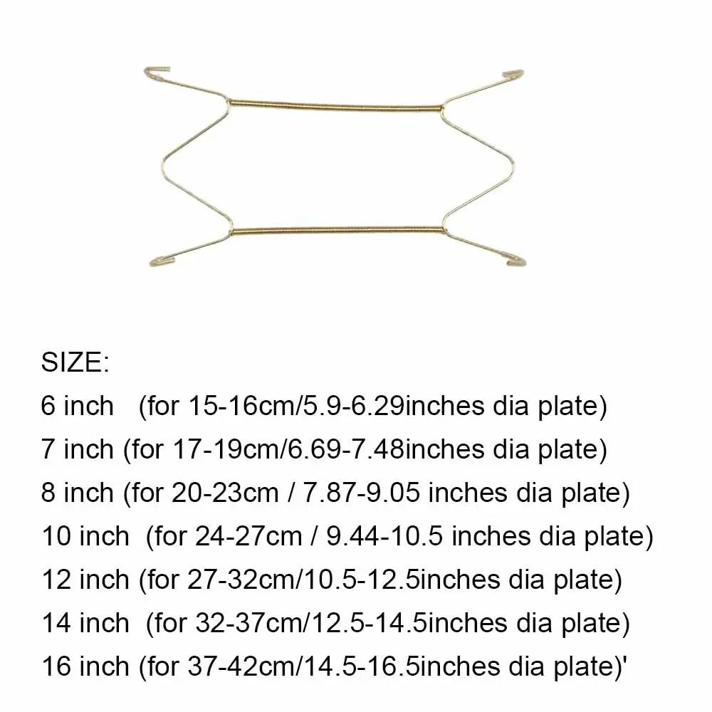 support assiettes doré moderne clips métalliques 10 12 14 16 pouces.linspace('', 2)