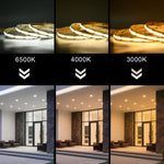 ruban led flexible blanc chaud 3000k adhésif 528 leds 12v 24v moderne