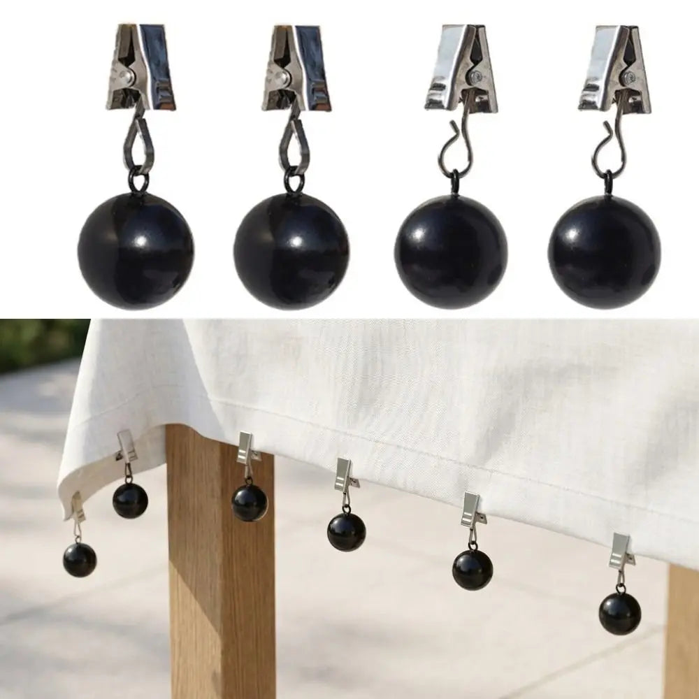 clips nappes noirs ronds brillants texturés modernes simples 5.7cm 2.2cm 6cm 2.5cm clips boule
