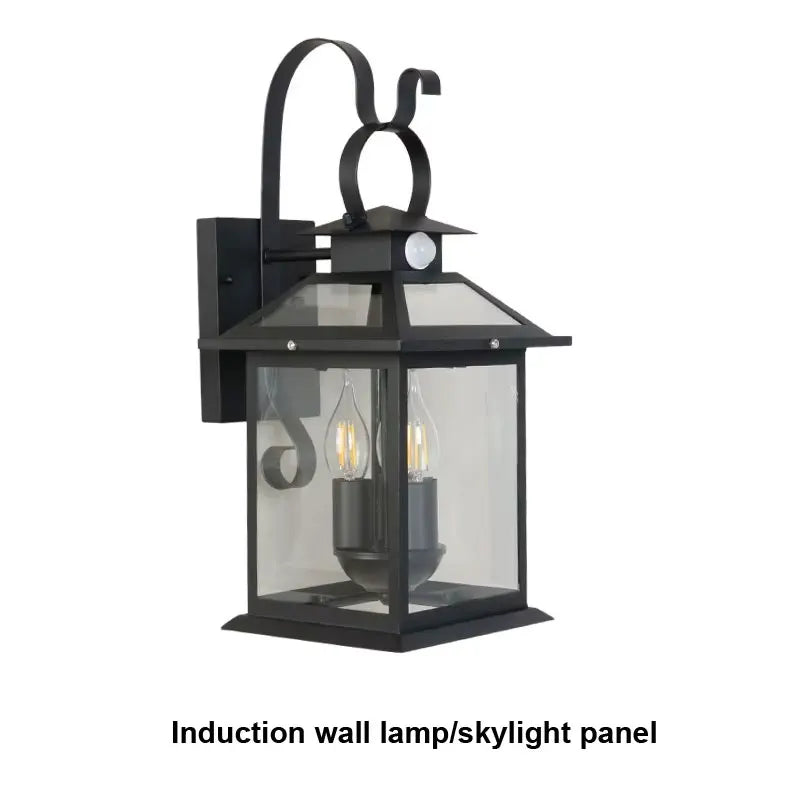 lampe murale noire verre translucide texture métallique induction classique éclairage maison 10w 50w e14