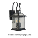 lampe murale noire verre translucide texture métallique induction classique éclairage maison 10w 50w e14