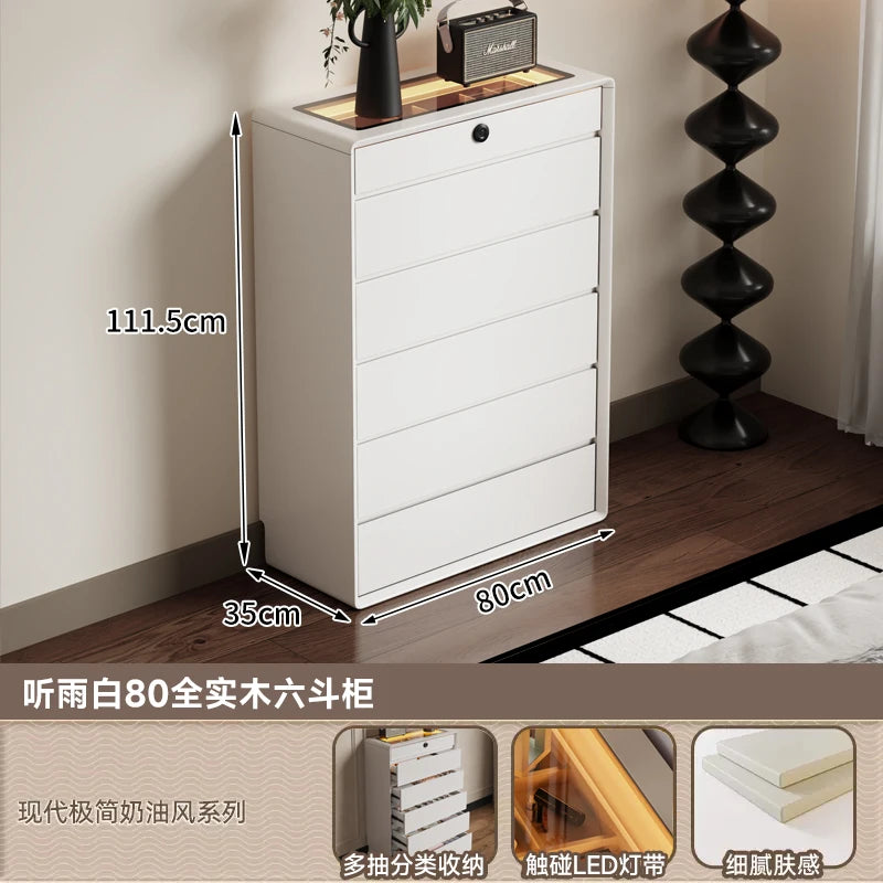 armoire bijoux moderne bois blanc lisse compartiments tiroirs maison 80x35x72cm