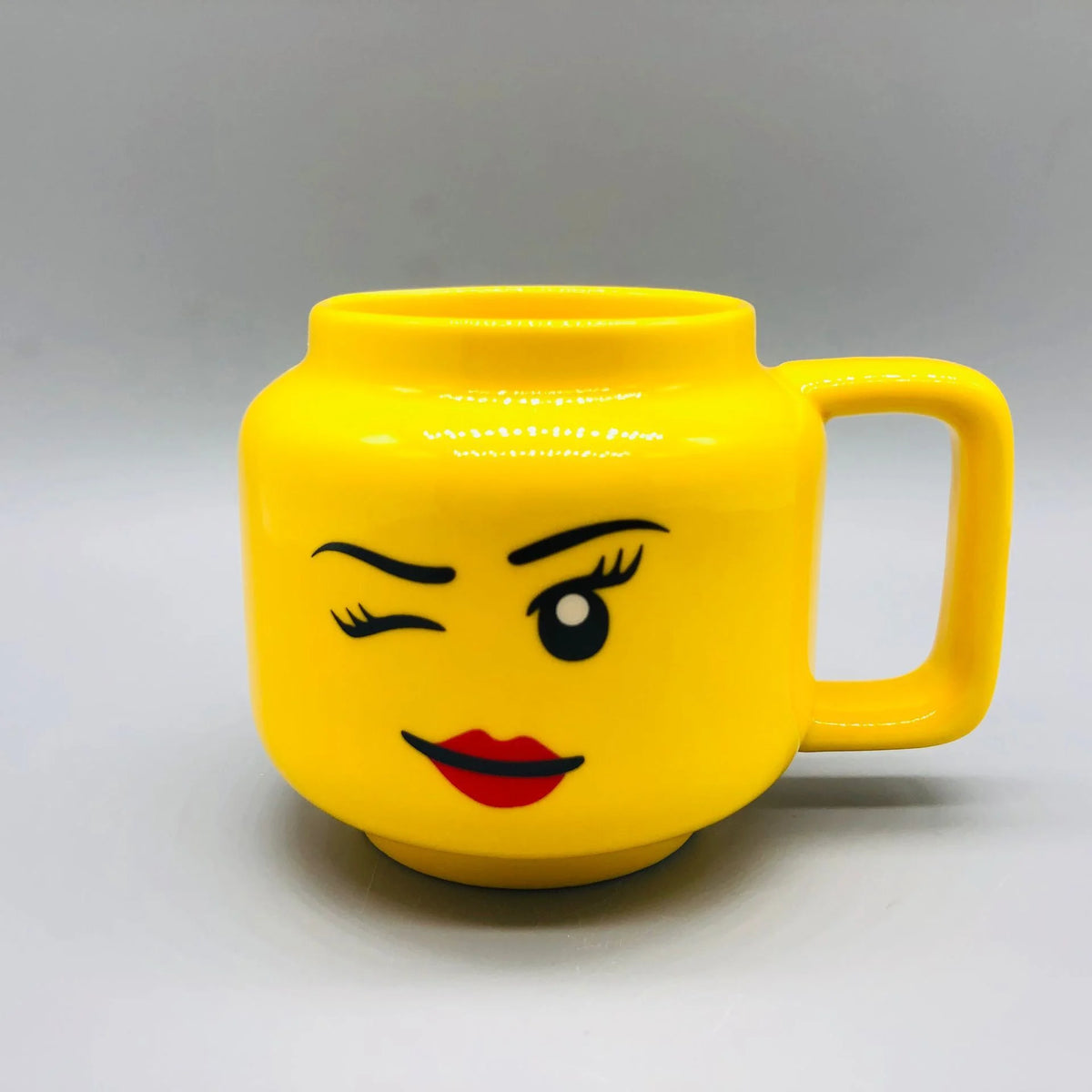 tasse dessin animé sourire jaune poignée creative cartoon cadeau enfant