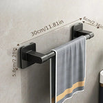 porte serviettes auto adhésifs barres rangement murales noir lisses sans percer modernes 50cm 40cm