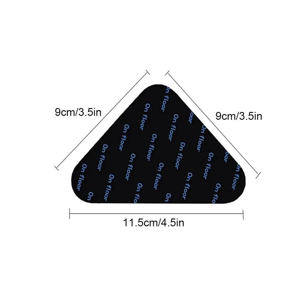 protections anti dérapantes tapis adhésives triangles noirs motifs textuels utilitaires intérieur