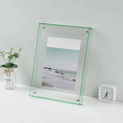 Cadre photo acrylique laser coloré blanc