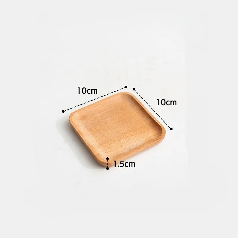 assiettes bois naturel assiettes carrées ovales différentes tailles minimaliste rustique