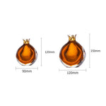 vase verre grenade forme moderne orange translucide décoration florale arrangement table