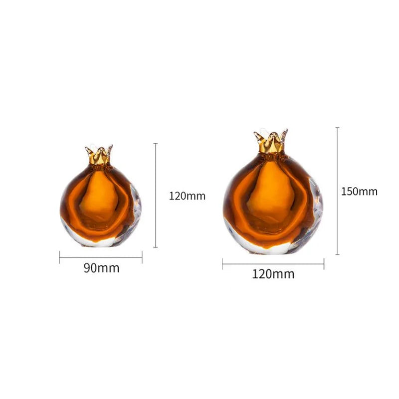 vase verre grenade forme moderne orange translucide décoration florale arrangement table
