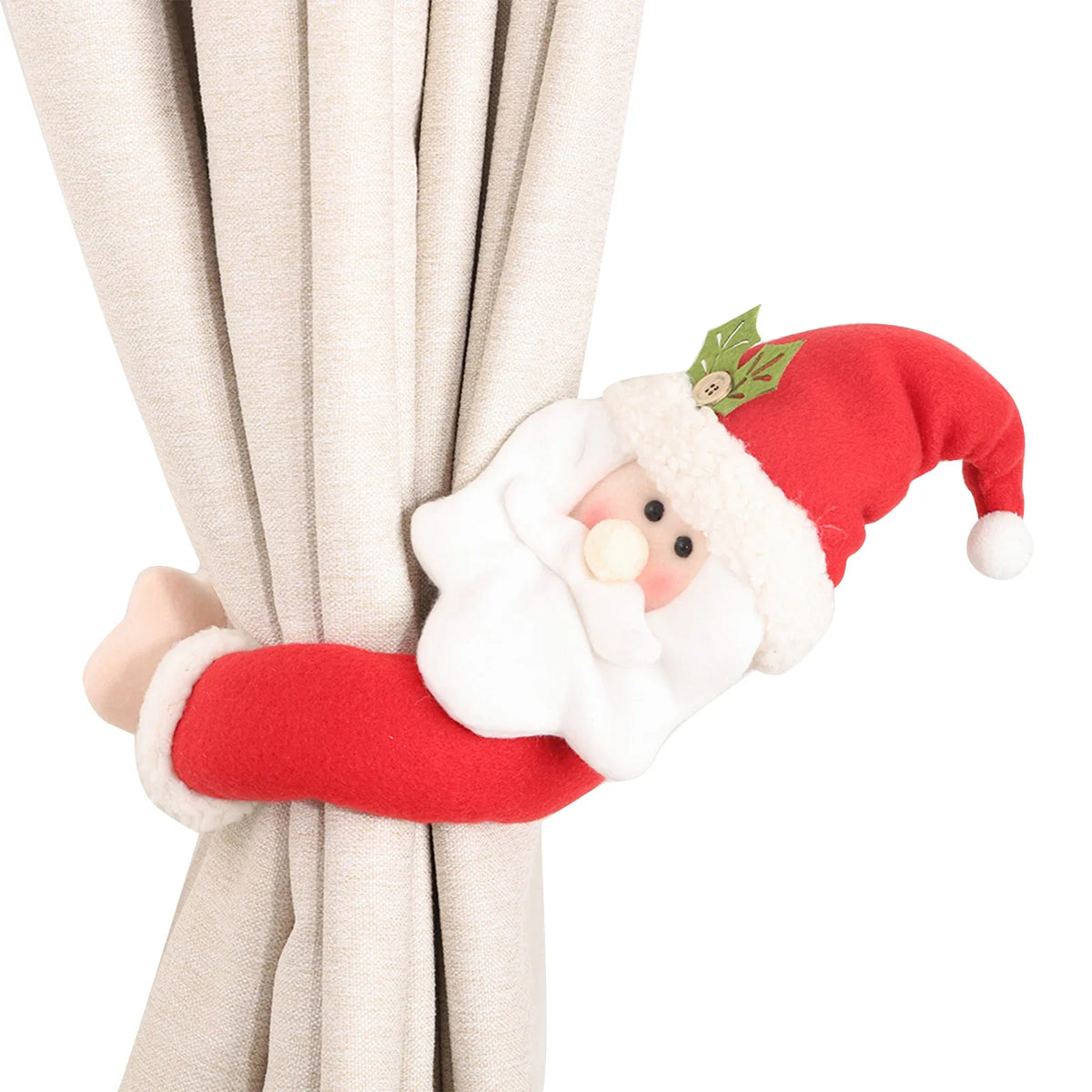 accessoires rideau festif noel personnages peluche adhésif semi transparent mignon festive