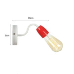 lampe murale industrielle rétro LED blanc marron vert bleu rouge gris