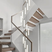 suspension lumineuse moderne led noir blanc escalier loft minimaliste