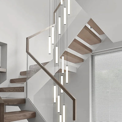Lustre LED acrylique moderne pour escalier loft Ombre Interieur