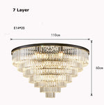 lustre moderne élégant doré transparent prismes géométriques câble led chambre salle mangerhôtel