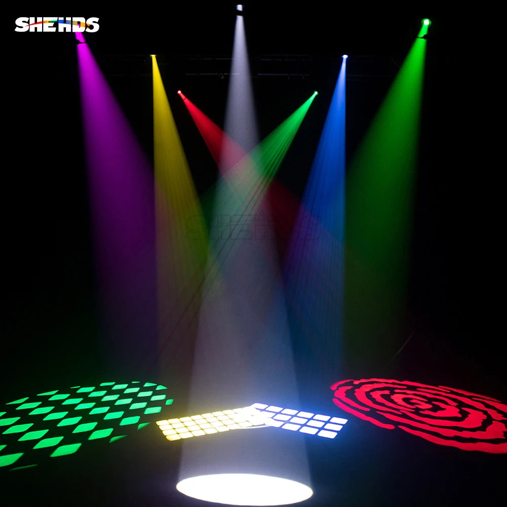 projecteur led 100w noir moderne dmx 14 canaux rgbwysv opacité scène disco dj
