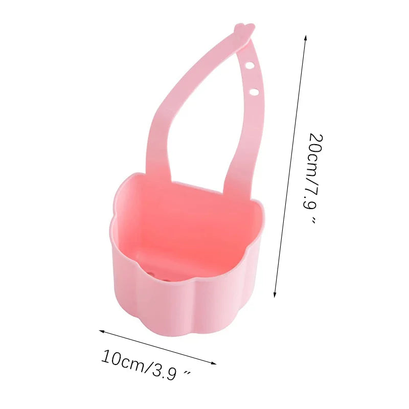 porte éponge réglable moderne multi usages support mural rangement cuisine sain bleu rose gris