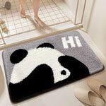 tapis bain dessin animé tigre antidérapant polyester feutre lavable maison porte salle bain