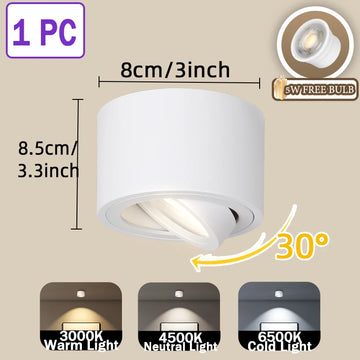 spot led encastrable noir finition mate moderne angle réglable intérieur maison