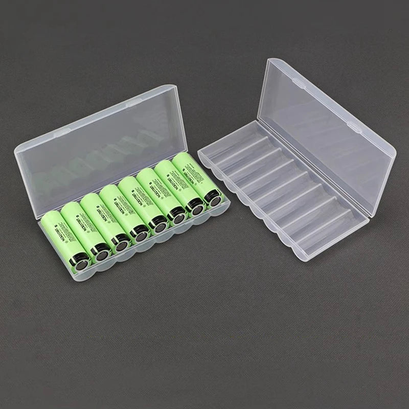 boîtes rangement piles rechargeables transparentes clips protection pratique fonctionnelle