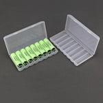 boîtes rangement piles rechargeables transparentes clips protection pratique fonctionnelle