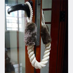 boucle porte corde torsadée fourrure doublure moderne rustique blanc noir bleu marron